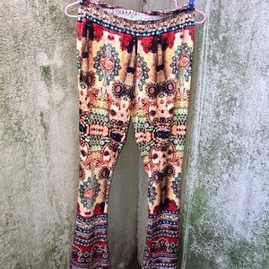 Boho Flare Stretch Pants beautiful colors New🦋